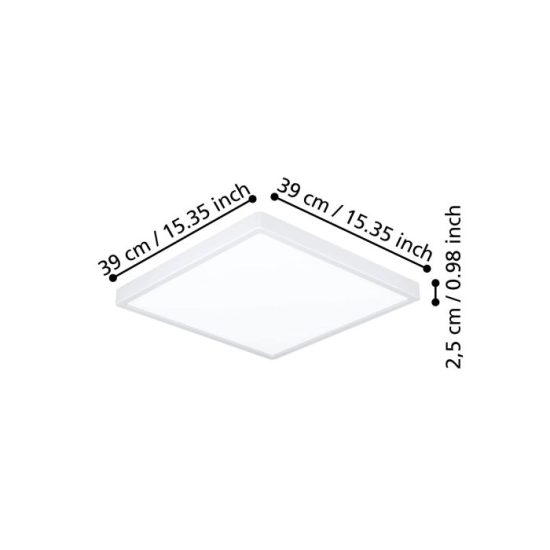 FUEVA 6 Plafon LED 17,5W 2700/4000/6500K biały kwadratowy / oprawa natynkowa 901314 EGLO