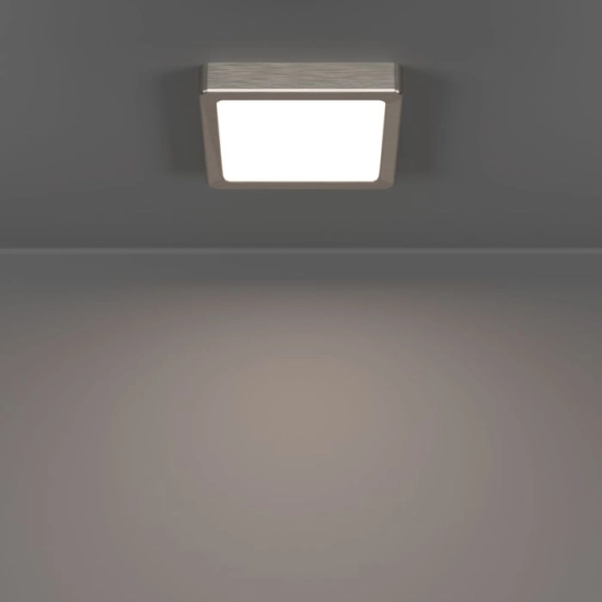 FUEVA 6 Plafon LED 7W 2700/4000/6500K nikiel mat kwadratowy / oprawa natynkowa 901319 EGLO