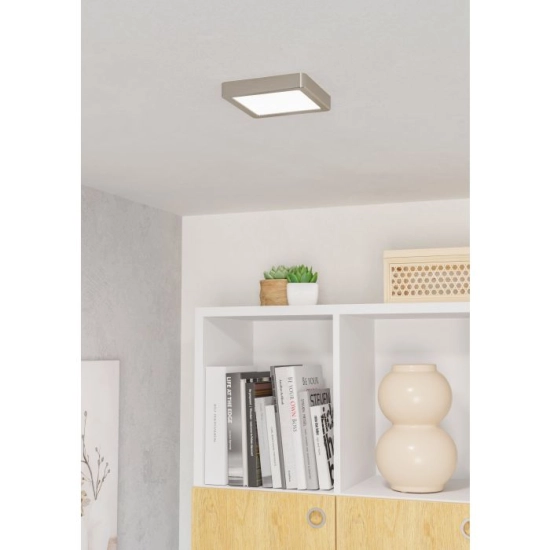FUEVA 6 Plafon LED 7W 2700/4000/6500K nikiel mat kwadratowy / oprawa natynkowa 901319 EGLO