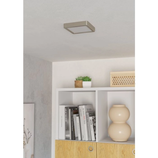 FUEVA 6 Plafon LED 7W 2700/4000/6500K nikiel mat kwadratowy / oprawa natynkowa 901319 EGLO