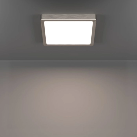 FUEVA 6 Plafon LED 10,5W 2700/4000/6500K nikiel mat kwadratowy / oprawa natynkowa 901321 EGLO