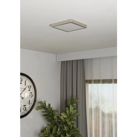 FUEVA 6 Plafon LED 10,5W 2700/4000/6500K nikiel mat kwadratowy / oprawa natynkowa 901321 EGLO