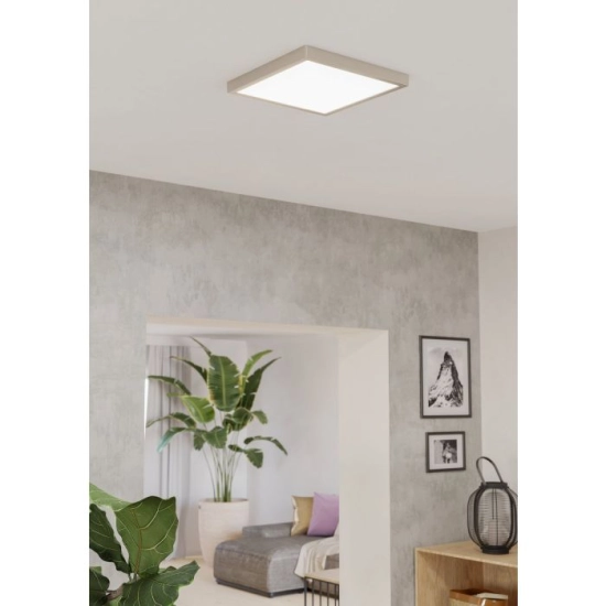FUEVA 6 Plafon LED 13W 2700/4000/6500K nikiel mat kwadratowy / oprawa natynkowa 901322 EGLO
