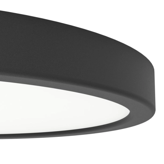 FUEVA 6 Plafon LED 14,2W 2700/4000/6500K IP44 czarny okrągły / oprawa natynkowa 901326 EGLO