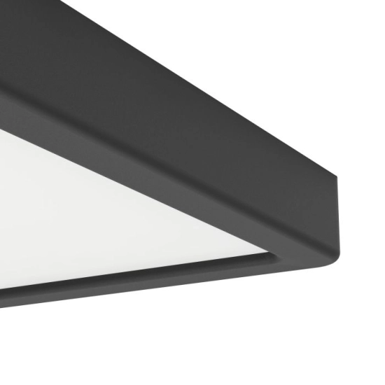 FUEVA 6 Plafon LED 10,5W 2700/4000/6500K IP44 czarny kwadratowy / oprawa natynkowa 901329 EGLO
