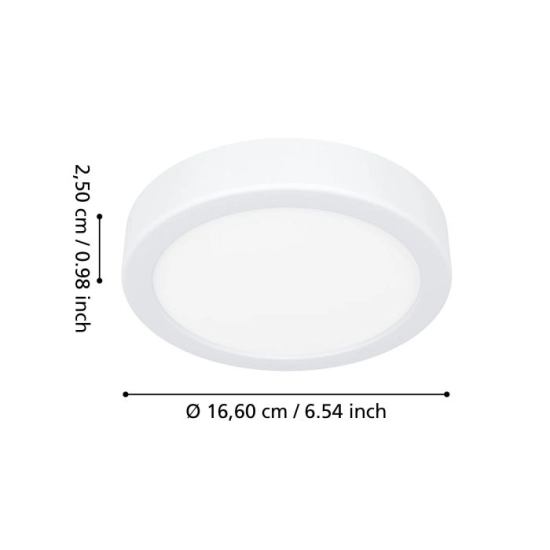 FUEVA 6 Plafon LED 7,5W 2700/4000/6500K IP44 biały okrągły / oprawa natynkowa 901332 EGLO