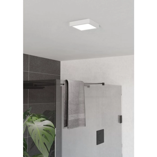 FUEVA 6 Plafon LED 7W 2700/4000/6500K IP44 biały kwadratowy / oprawa natynkowa 901335 EGLO