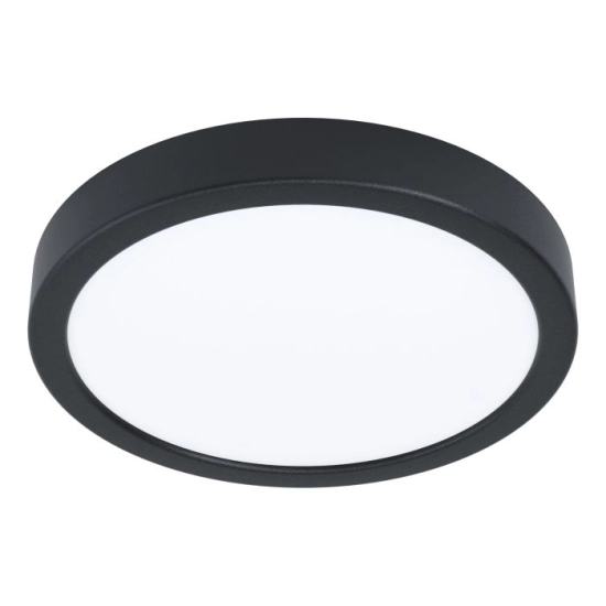 FUEVA 6-Z Plafon LED 11,2W RGB+TW IP44 czarny okrągły / oprawa natynkowa 901372 EGLO