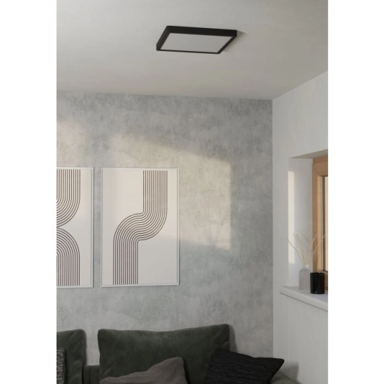 FUEVA 6-Z Plafon LED 13,5W RGB+TW IP44 czarny kwadratowy / oprawa natynkowa 901375 EGLO