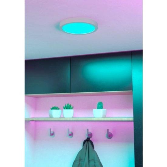 FUEVA 6-Z Plafon LED 11,2W RGB+TW IP44 biały okrągły / oprawa natynkowa 901376 EGLO