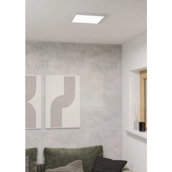 FUEVA 6-Z Plafon LED 13,5W RGB+TW IP44 biały kwadratowy / inteligentna oprawa natynkowa 901379 EGLO