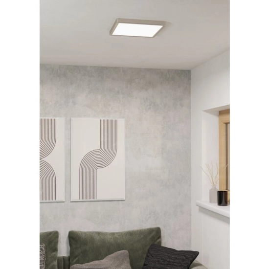 FUEVA 6-Z Plafon LED 13,5W RGB+TW IP44 nikiel mat kwadratowy / oprawa natynkowa 901384 EGLO