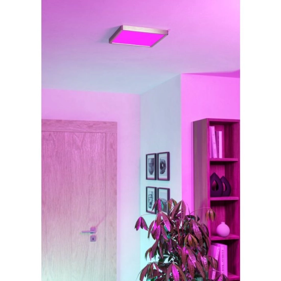 FUEVA 6-Z Plafon LED 13,5W RGB+TW IP44 nikiel mat kwadratowy / oprawa natynkowa 901384 EGLO