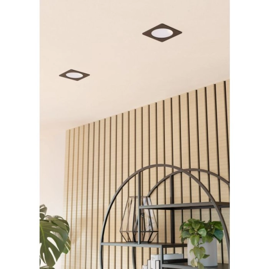 FUEVA 6 Oprawa wpuszczana LED 6,3W 2700/4000/6500K czarna 11,9 cm 901391 EGLO