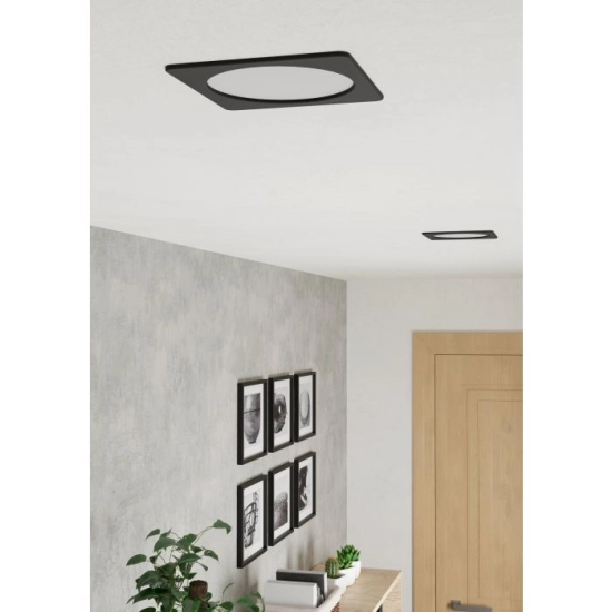 FUEVA 6 Oprawa wpuszczana LED 10,5W 2700/4000/6500K czarna 16,6 cm 901392 EGLO