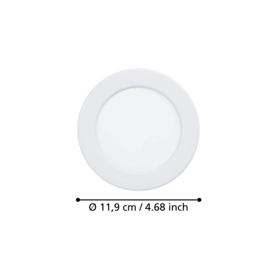 FUEVA 6 Oprawa wpuszczana LED 6,3W 2700/4000/6500K biała 11,9 cm 901396 EGLO
