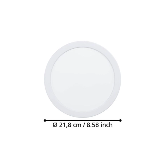 FUEVA 6 Oprawa wpuszczana LED 18,5W 2700/4000/6500K biała 21,6 cm 901398 EGLO