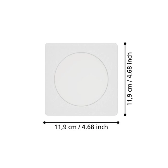 FUEVA 6 Oprawa wpuszczana LED 6,3W 2700/4000/6500K biała 11,9 cm 901399 EGLO