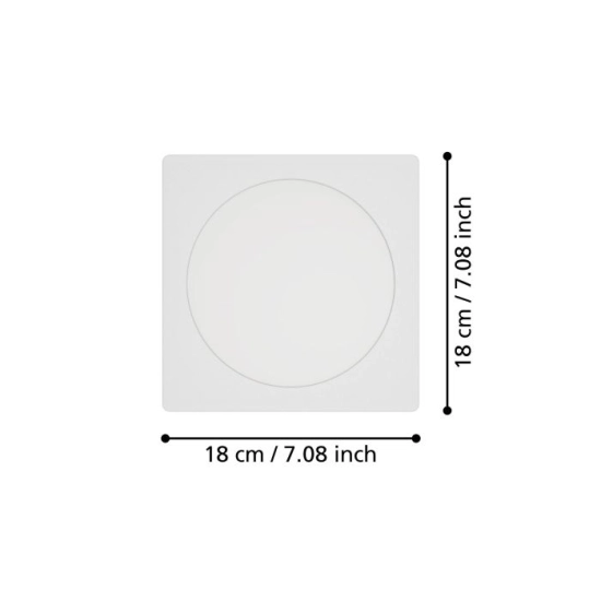 FUEVA 6 Oprawa wpuszczana LED 10,5W 2700/4000/6500K biała 16,6 cm 901401 EGLO