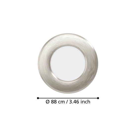 FUEVA 6 Oprawa wpuszczana LED 3X3,7W 2700/4000/6500K nikiel mat 8,8 cm Zestaw 901403 EGLO