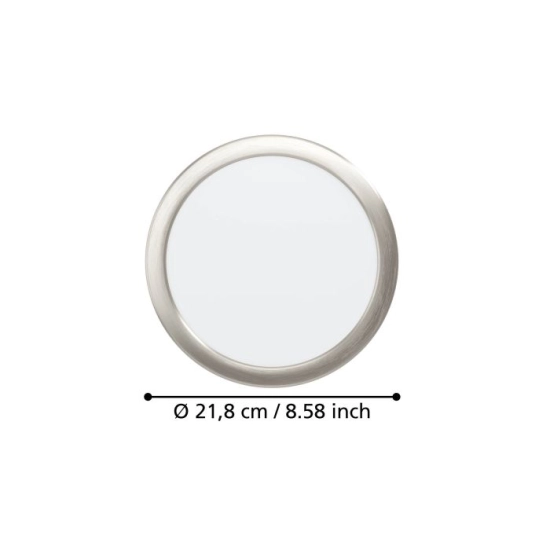 FUEVA 6 Oprawa wpuszczana LED 18,5W 2700/4000/6500K nikiel mat 21,6 cm 901407 EGLO