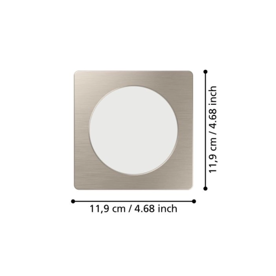 FUEVA 6 Oprawa wpuszczana LED 6,3W 2700/4000/6500K nikiel mat 11,9 cm 901408 EGLO