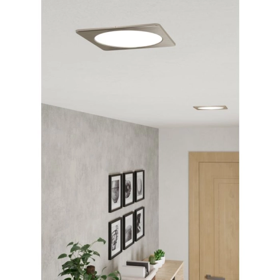 FUEVA 6 Oprawa wpuszczana LED 10,5W 2700/4000/6500K nikiel mat 16,6 cm 901409 EGLO