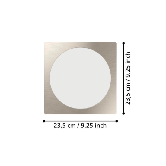 FUEVA 6 Oprawa wpuszczana LED 18,5W 2700/4000/6500K nikiel mat 21,6 cm 901411 EGLO