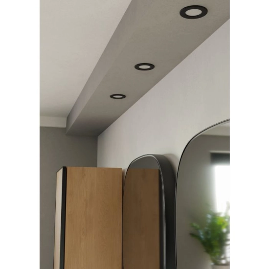 FUEVA 6 Oprawa wpuszczana LED 3,7W 2700/4000/6500K IP44 czarna 8,8 cm 901412 EGLO