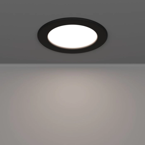 FUEVA 6 Oprawa wpuszczana LED 6,3W 2700/4000/6500K IP44 czarna 11,9 cm 901413 EGLO