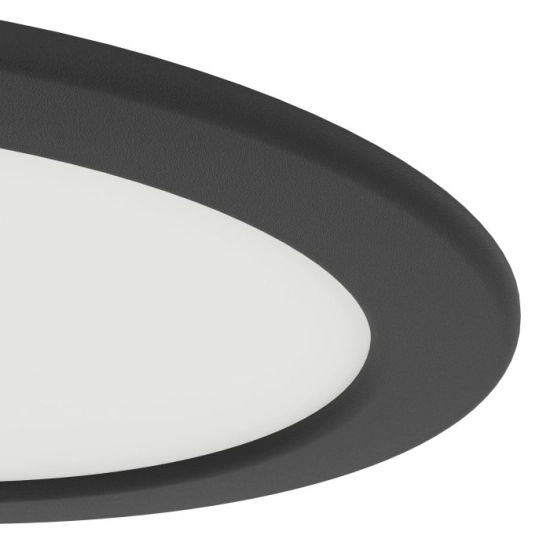 FUEVA 6 Oprawa wpuszczana LED 10,5W 2700/4000/6500K IP44 czarna 16,8 cm 901414 EGLO
