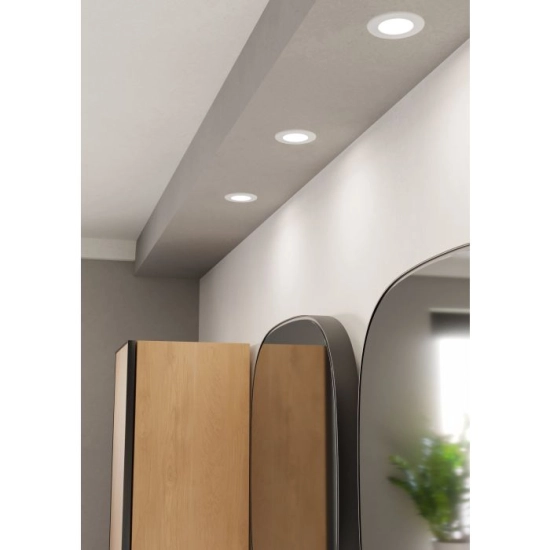 FUEVA 6 Oprawa wpuszczana LED 3,7W 2700/4000/6500K IP44 biała 8,8 cm 901416 EGLO