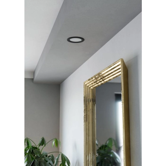 FUEVA 6-Z Oprawa wpuszczana LED 5W RGB/CCT czarna 12 cm 901426 EGLO