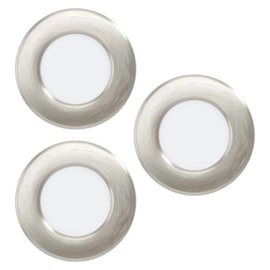 FUEVA 6-Z Oprawa wpuszczana LED 3X2,8W RGB/CCT nikiel mat 8,8 cm Zestaw 901434 EGLO