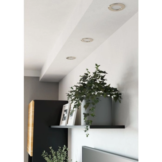 FUEVA 6-Z Oprawa wpuszczana LED 3X2,8W RGB/CCT nikiel mat 8,8 cm Zestaw 901434 EGLO