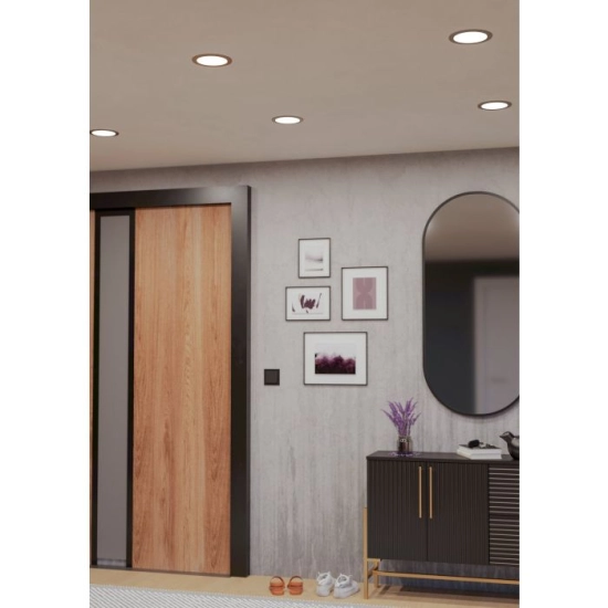 FUEVA 6-Z Oprawa wpuszczana LED 9,5W RGB/CCT nikiel mat 16,8 cm 901436 EGLO