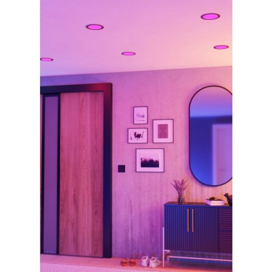 FUEVA 6-Z Oprawa wpuszczana LED 9,5W RGB/CCT nikiel mat 16,8 cm 901436 EGLO