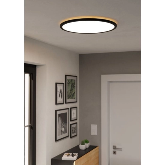 ROVITO oprawa sufitowa Plafon LED 50cm IP44 Czarny okrągły 901441 EGLO