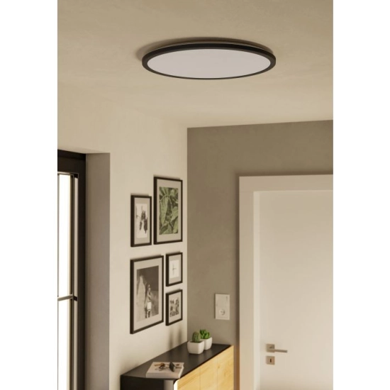 ROVITO oprawa sufitowa Plafon LED 50cm IP44 Czarny okrągły 901441 EGLO