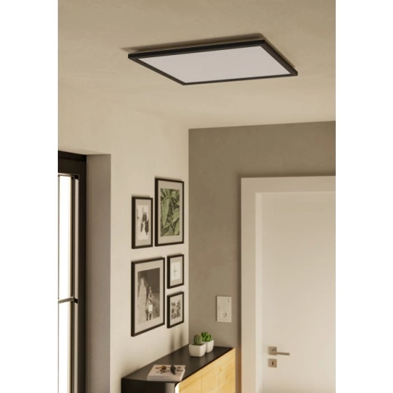 ROVITO oprawa sufitowa Plafon LED 50x50cm IP44 Czarny kwadratowy 901444 EGLO