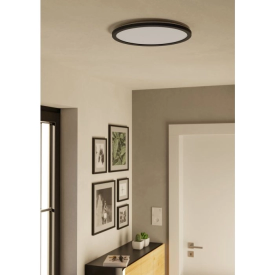 ROVITO-Z oprawa sufitowa Plafon LED 39cm IP44 Czarny okrągły RGB+TW 901464 EGLO