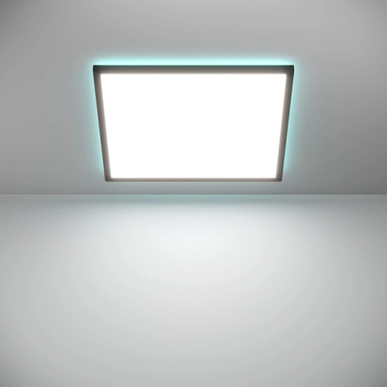 ROVITO-Z oprawa sufitowa Plafon LED 50x50cm IP44 RGB+TW Czarny kwadratowy 901468 EGLO