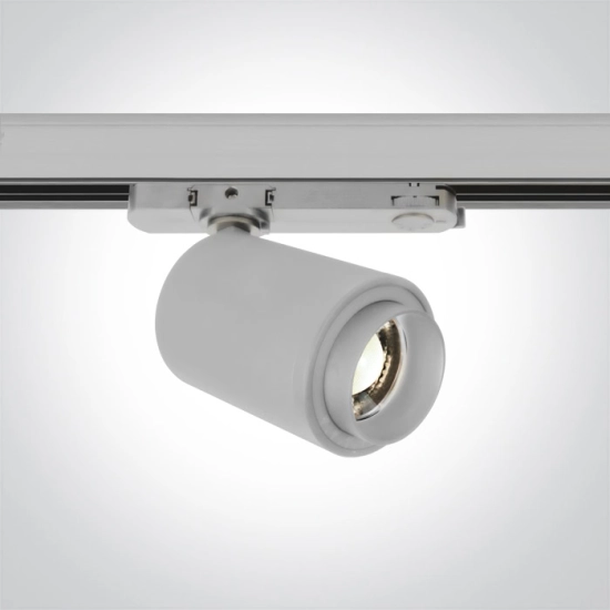 WHITE COB 20W WW TRACK SPOT 20-60deg ADJUSTABLE BEAM 230V 65650BT/W/W ONE LIGHT