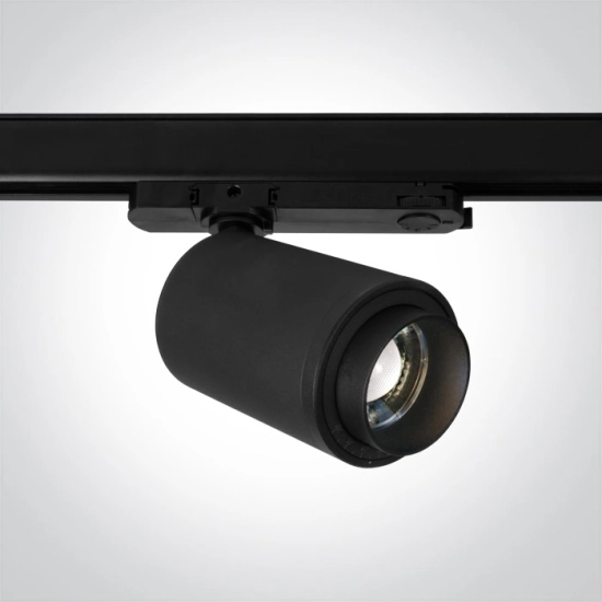 BLACK COB 30W WW TRACK SPOT 20-60deg ADJUSTABLE BEAM 230V 65650CT/B/W ONE LIGHT