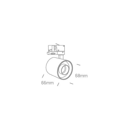 kinkiecik.pl Ravin 65656AT/B/W czarny reflektorek track spot SMD LED 3000K 6W 230V dark light; zasilacz 150mA w komplecie ONE LIGHT
