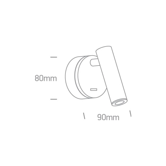kinkiecik.pl Nychta 65738/B/W czarna lampka nocka LED 3W 100-240V 3000K; zasilacz w komplecie ONE LIGHT