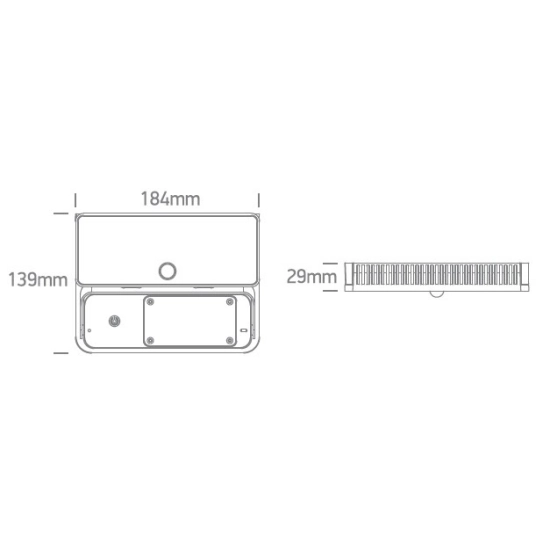 SOLAR BLACK 12W CW IP54 SENSOR 65748/B/C ONE LIGHT