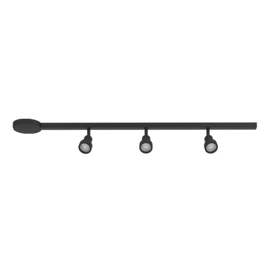 EASYT SET 3 SPOTS system szynowy 102 cm czarny 3x spot GU10 901653 EGLO