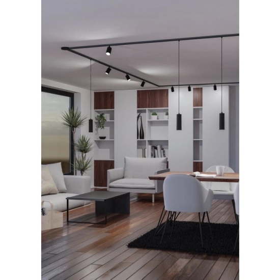 EASYT PENDANT Lampa wisząca 1xGU10 czarna 901651 EGLO