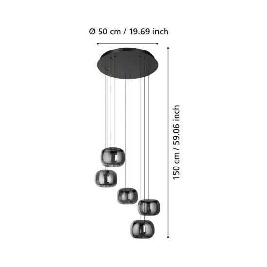 HORTUNAS Lampa wisząca 390434 EGLO